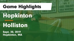 Hopkinton  vs Holliston  Game Highlights - Sept. 20, 2019