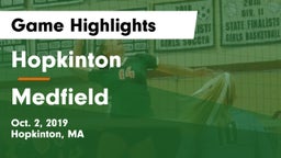 Hopkinton  vs Medfield  Game Highlights - Oct. 2, 2019