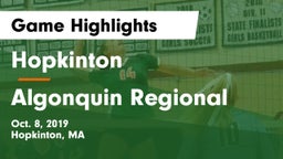 Hopkinton  vs Algonquin Regional  Game Highlights - Oct. 8, 2019