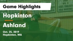 Hopkinton  vs Ashland  Game Highlights - Oct. 25, 2019