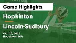 Hopkinton  vs Lincoln-Sudbury  Game Highlights - Oct. 25, 2022