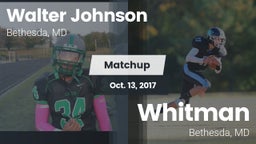 Matchup: Walter Johnson High vs. Whitman  2017