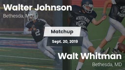Matchup: Walter Johnson High vs. Walt Whitman  2019