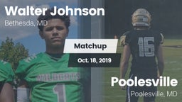 Matchup: Walter Johnson High vs. Poolesville  2019