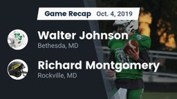 Recap: Walter Johnson  vs. Richard Montgomery  2019