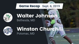 Recap: Walter Johnson  vs. Winston Churchill  2019