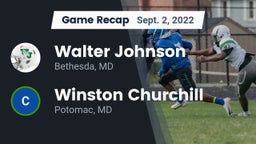 Recap: Walter Johnson  vs. Winston Churchill  2022