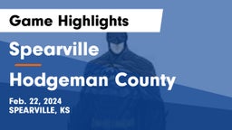 Spearville  vs Hodgeman County  Game Highlights - Feb. 22, 2024