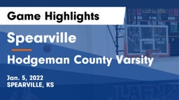 Spearville  vs Hodgeman County Varsity Game Highlights - Jan. 5, 2022