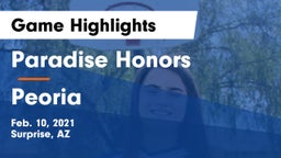 Paradise Honors  vs Peoria  Game Highlights - Feb. 10, 2021