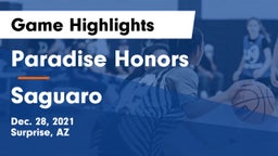 Paradise Honors  vs Saguaro  Game Highlights - Dec. 28, 2021