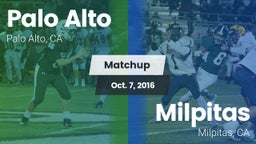 Matchup: Palo Alto High vs. Milpitas  2016