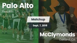 Matchup: Palo Alto High vs. McClymonds  2018