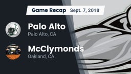 Recap: Palo Alto  vs. McClymonds  2018