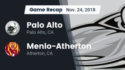 Recap: Palo Alto  vs. Menlo-Atherton  2018