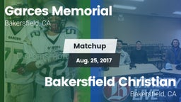 Matchup: Garces Memorial vs. Bakersfield Christian  2017