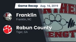 Recap: Franklin  vs. Rabun County  2019