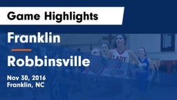 Franklin  vs Robbinsville  Game Highlights - Nov 30, 2016