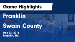 Franklin  vs Swain County  Game Highlights - Dec 22, 2016