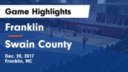 Franklin  vs Swain County  Game Highlights - Dec. 20, 2017