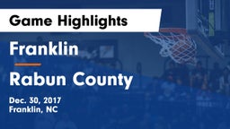 Franklin  vs Rabun County  Game Highlights - Dec. 30, 2017