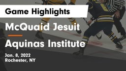 McQuaid Jesuit  vs Aquinas Institute  Game Highlights - Jan. 8, 2022