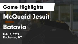 McQuaid Jesuit  vs Batavia Game Highlights - Feb. 1, 2022