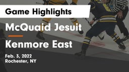 McQuaid Jesuit  vs Kenmore East  Game Highlights - Feb. 3, 2022