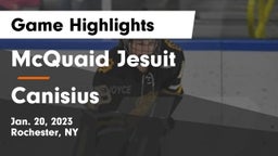 McQuaid Jesuit  vs Canisius  Game Highlights - Jan. 20, 2023