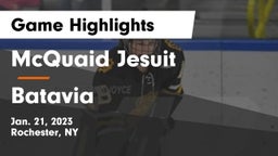 McQuaid Jesuit  vs Batavia Game Highlights - Jan. 21, 2023