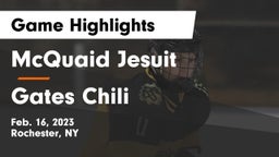 McQuaid Jesuit  vs Gates Chili  Game Highlights - Feb. 16, 2023