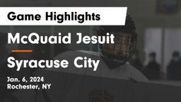 McQuaid Jesuit  vs Syracuse City Game Highlights - Jan. 6, 2024