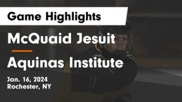 McQuaid Jesuit  vs Aquinas Institute  Game Highlights - Jan. 16, 2024
