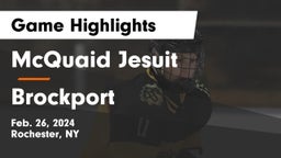 McQuaid Jesuit  vs Brockport  Game Highlights - Feb. 26, 2024