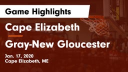 Cape Elizabeth  vs Gray-New Gloucester  Game Highlights - Jan. 17, 2020