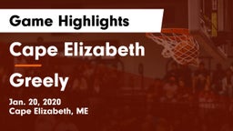 Cape Elizabeth  vs Greely  Game Highlights - Jan. 20, 2020