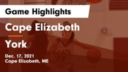 Cape Elizabeth  vs York  Game Highlights - Dec. 17, 2021