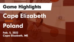 Cape Elizabeth  vs Poland  Game Highlights - Feb. 5, 2022