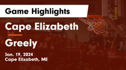 Cape Elizabeth  vs Greely  Game Highlights - Jan. 19, 2024