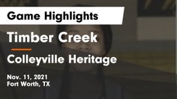 Timber Creek  vs Colleyville Heritage  Game Highlights - Nov. 11, 2021