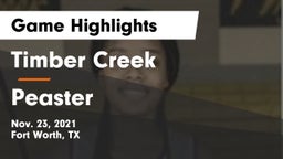 Timber Creek  vs Peaster  Game Highlights - Nov. 23, 2021