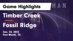 Timber Creek  vs Fossil Ridge  Game Highlights - Jan. 24, 2023