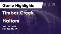 Timber Creek  vs Haltom  Game Highlights - Jan. 31, 2023