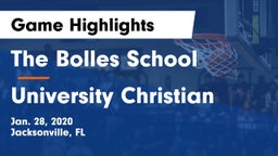 The Bolles School vs University Christian Game Highlights - Jan. 28, 2020