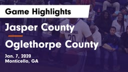 Jasper County  vs Oglethorpe County  Game Highlights - Jan. 7, 2020