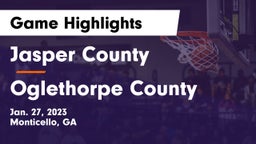 Jasper County  vs Oglethorpe County  Game Highlights - Jan. 27, 2023