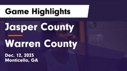 Jasper County  vs Warren County  Game Highlights - Dec. 12, 2023