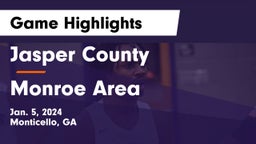 Jasper County  vs Monroe Area  Game Highlights - Jan. 5, 2024