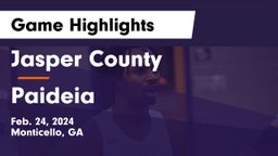Jasper County  vs Paideia  Game Highlights - Feb. 24, 2024