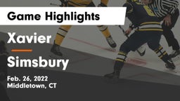 Xavier  vs Simsbury  Game Highlights - Feb. 26, 2022